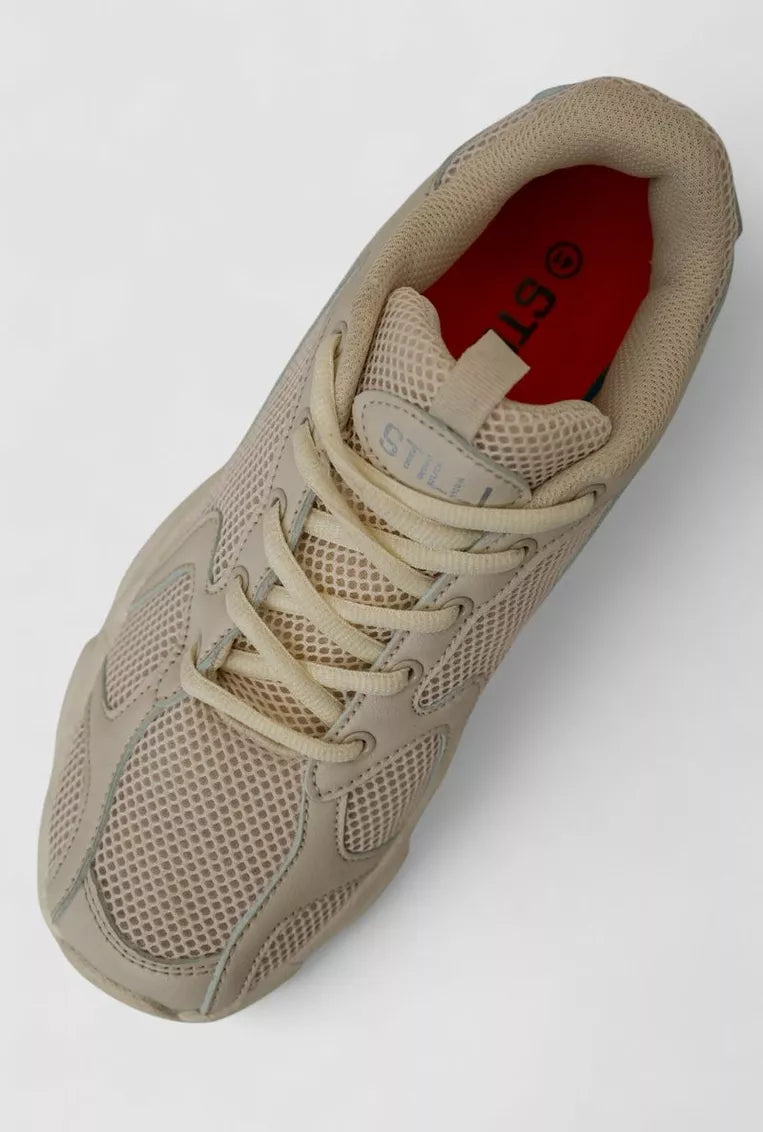 Men's sneakers, beige color
