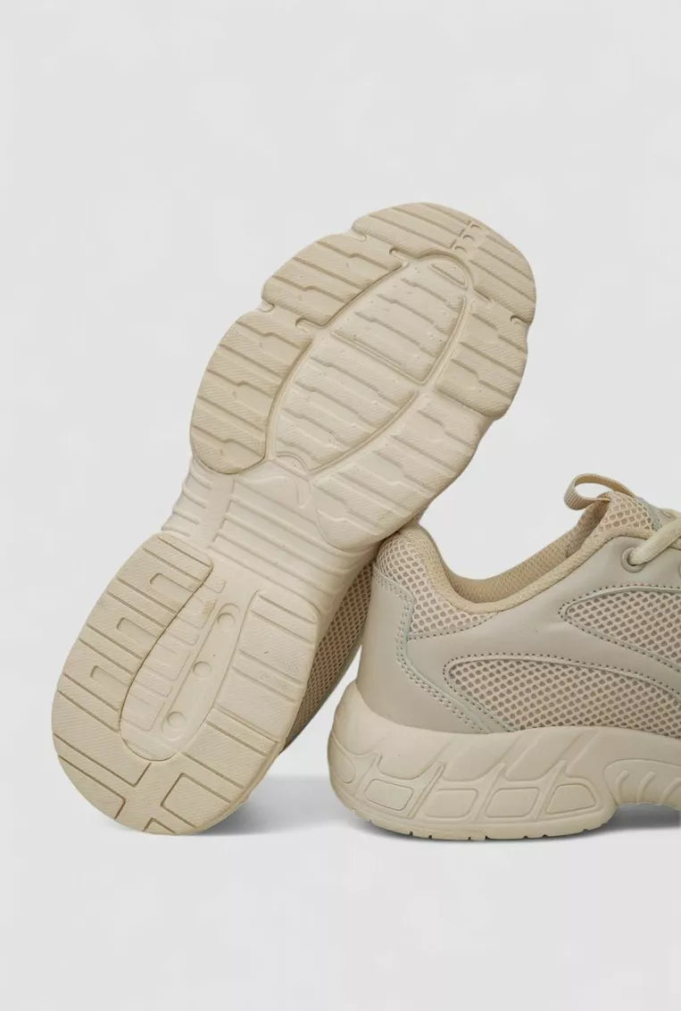 Men's sneakers, beige color